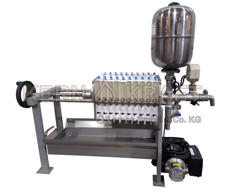 Chamber filter press for oil 10 L/h