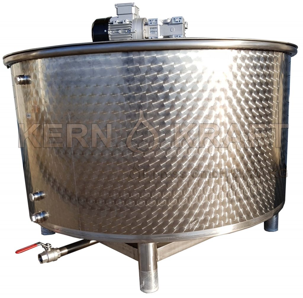 Crude oil tank with agitator 700 l – 1200 l